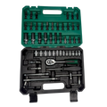 Juego de Rache 1/4” de 53 Piezas con Copas Métricas y Puntas Torx – Kit Profesional en Estuche Rígido
