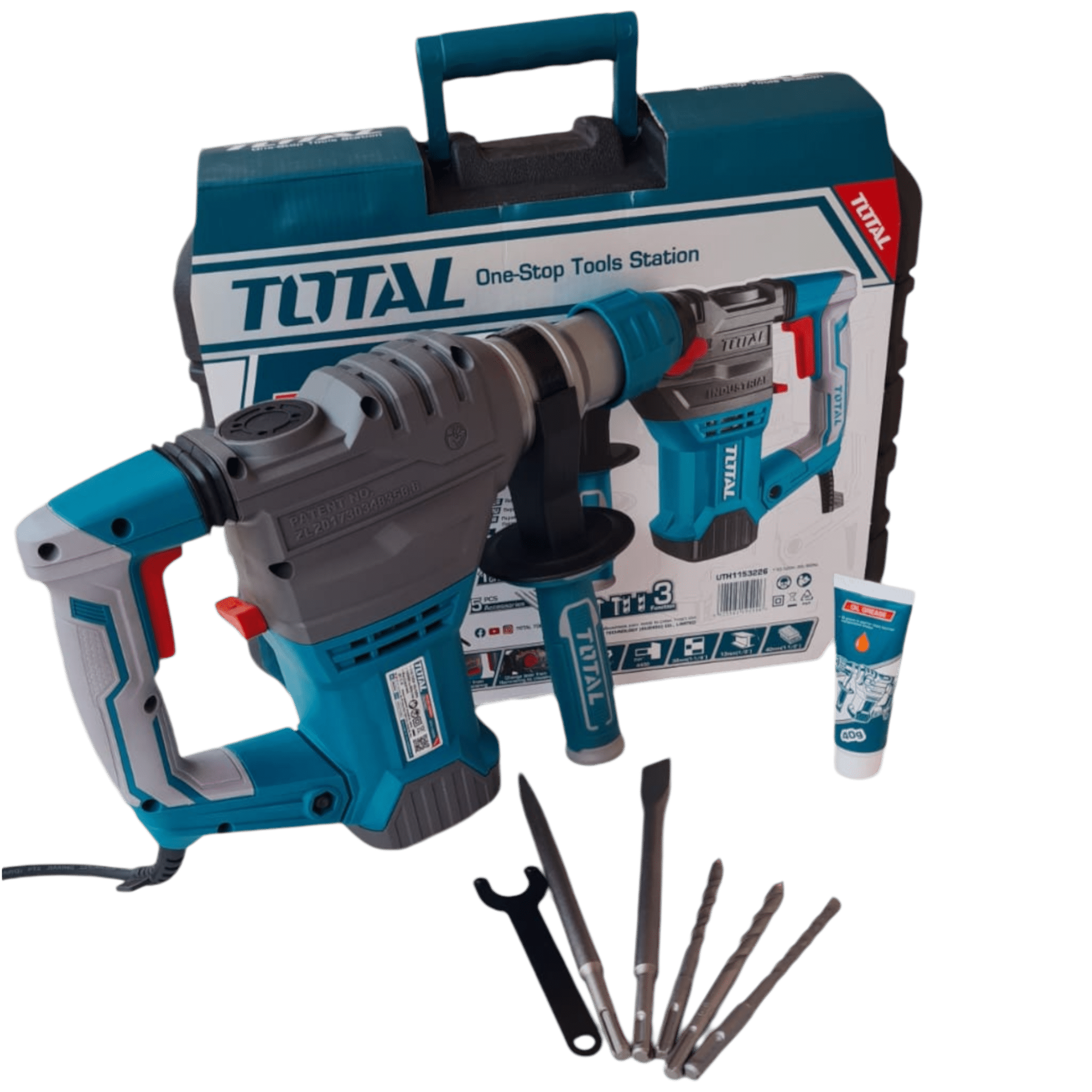 🔨 Rotomartillo TOTAL 1500W - Potencia y Precisión Profesional - HerramientasJM